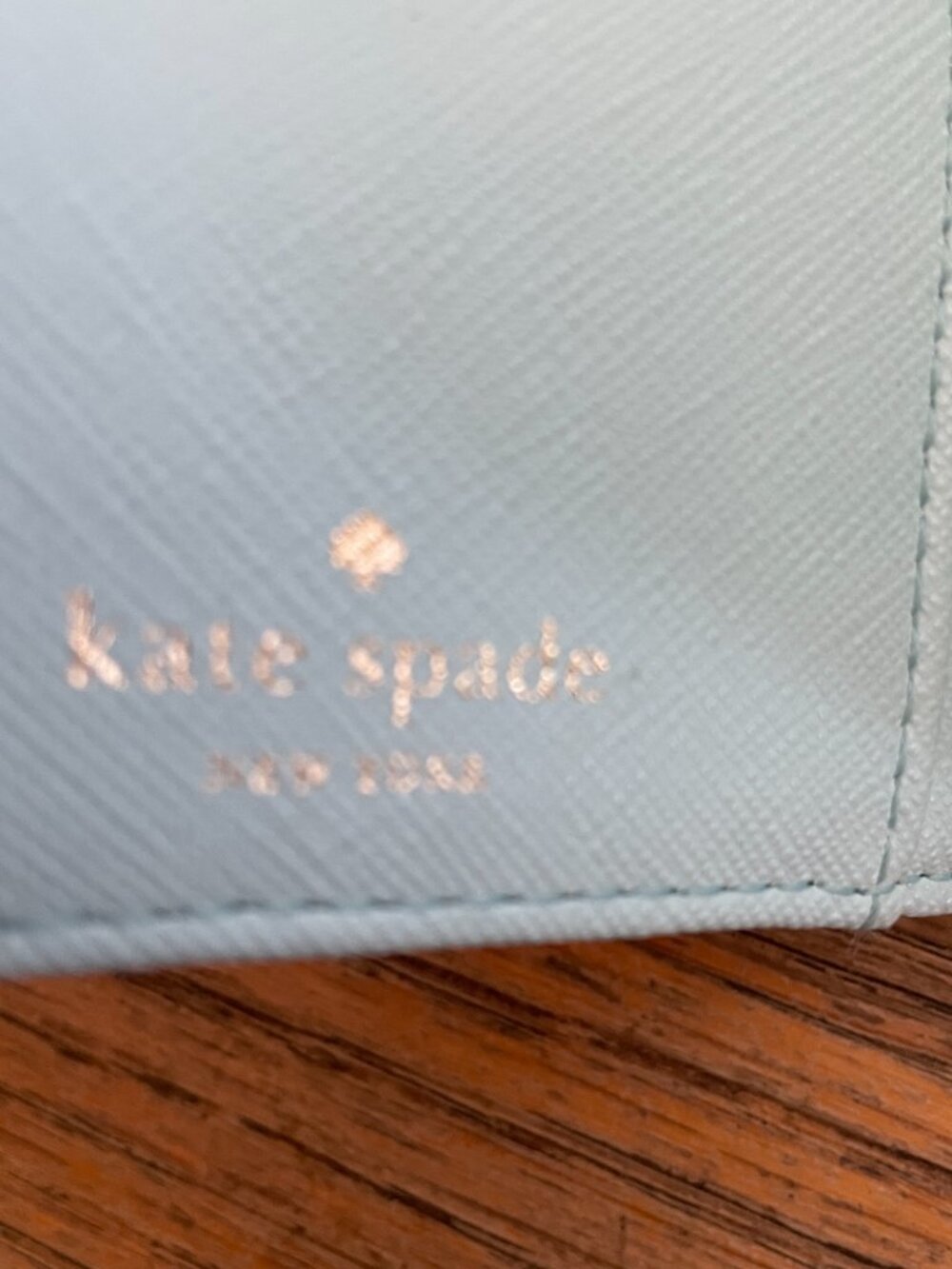 Kate Spade New York Cara Newberry Lane Blue Small Leather Fold Wallet - Picture 6 of 10